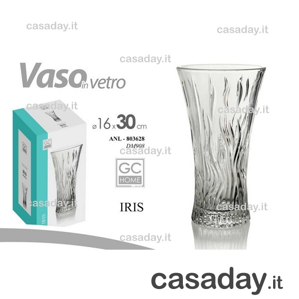 VASO VETRO GALA-IRIS CM.30X16 